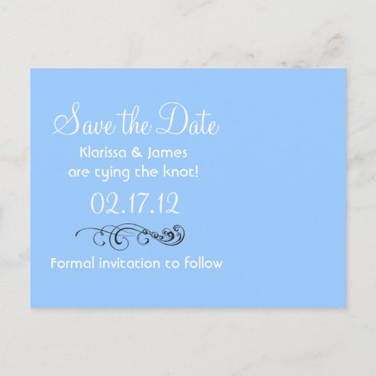 Strand "Liefde in het zand" Save the Date Aankondigingskaart (Achterkant)