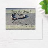 Strand Liefde Save the Date Visitekaartje (Bureau)