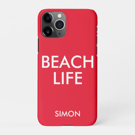 Strand Life Badmeester Gift Rood iPhone Hoesje (Achterkant)