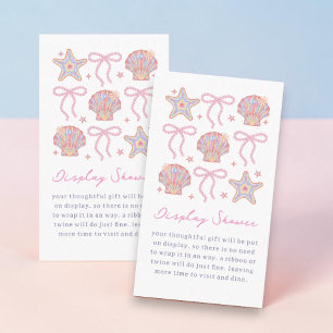 Strand Meisje Zomer Meisje Baby Shower Display Dou Informatiekaartje