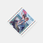  strand meisjes 4 juli feest servet (Hoek)