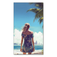 Strand Meisjes Zomer Strand Achtergrond