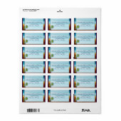 Strand met Palm Tree designer label (Full Sheet)