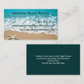 strand met staartvis visitekaartje (Voorkant / Achterkant)