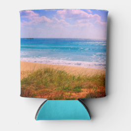 Strand met Turquoise Blue Zee Blikjeskoeler