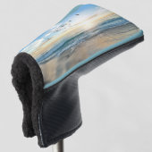 Strand met vogels die over het water vliegen Putte Golfheadcover (3/4 voorkant)