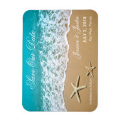 Strand met zeesterren Bewaar de datummagneet Magneet (Verticaal)