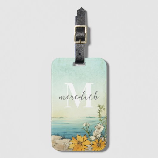  strand monogram bagagelabel (Voorkant (verticaal))