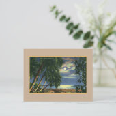  strand Moonlight uitzicht Miami Beach Briefkaart (Staand voorkant)