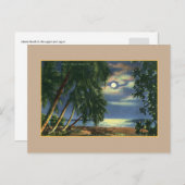  strand Moonlight uitzicht Miami Beach Briefkaart (Voorkant / Achterkant)
