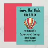 Strand Nautilus Schelp Save The Date (Voorkant / Achterkant)