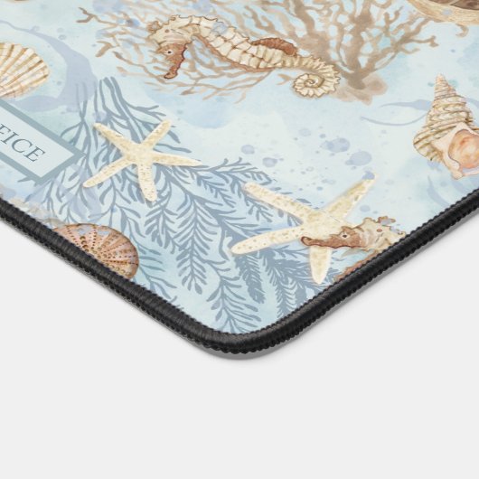 Strand Nautisch Zee Schildpad Zeepaardje Zeesterre Bureaumat (Hoek)