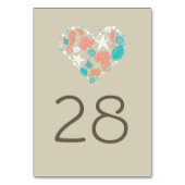 Strand Nautische Kust Trouwtafel Nummer Kaart (Achterkant)