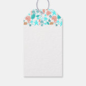 Strand nautische oceaan schatten hart bruiloft cadeaulabel (Achterkant)