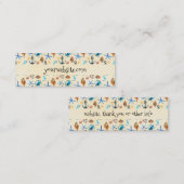 Strand Nautische Oceaan thema patroon Mini Visitekaartje (Voorkant / Achterkant)