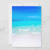 Strand Oceaan Blauw Tropische bestemming Trouwen Kaart (Voorkant)