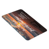 Strand Oceaan Bruiloft Hart Deluxe Save the Date Magneet (Rechterzijde)