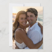 Strand Oceaan Foto Bruiloft Save The Date (Achterkant)