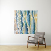 Strand Oceaan Groen Blauw Geel Ontwerp 345 Wandkleed (In Situ (horizontaal))