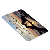 Strand Oceaan Liefde Hart Bruiloft Save the Date Magneet (Rechterzijde)