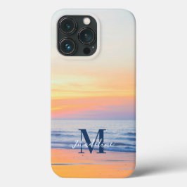 Strand Oceaan Tropisch Monogram iPhone 13 Pro Hoesje