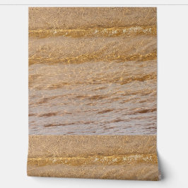 Strand Oceaan Waterpatronen Duidelijke Zanderige B Behang