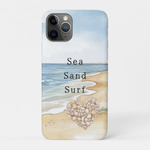 Strand Oceaan Zee Schelpen Hart iPhone 11 Pro Hoesje