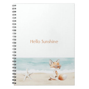 Strand Oceaan Zeester Vos Hallo Zonneschijn Notitieboek