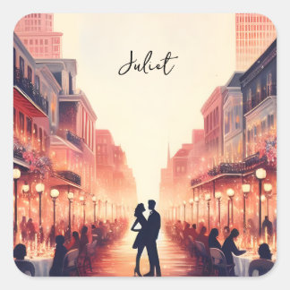 Strand Oceaan Zomer Nieuw-Orleans Bruidsmeisjesfee Vierkante Sticker