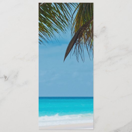 Strand Ocean Seaside 50e bruiloft Jubileum Voedsel Menu (Achterkant)