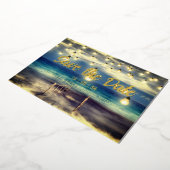 Strand Ocean Thema Save The Date Folie Uitnodiging (Gedraaid)