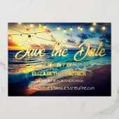 Strand Ocean Thema Save The Date Folie Uitnodiging (Voorkant)
