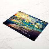 Strand Ocean Thema Save The Date Folie Uitnodiging (Gedraaid)