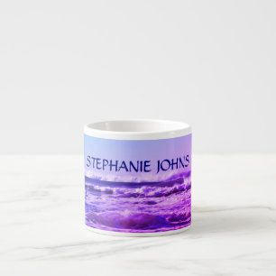 Strand Ocean Wave Monogrammed Naam Water Pink Ombr Espresso Kop