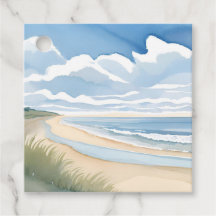 Strand Oever Wandel | Kust Oceaan Aquarel