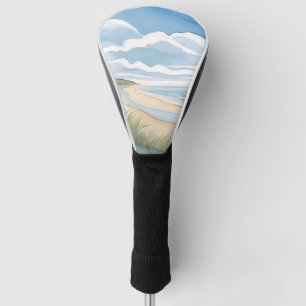 Strand Oever Wandel Kust Oceaan Aquarel Golfheadcover