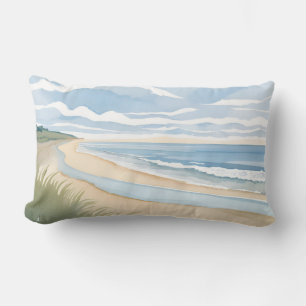 Strand Oever Wandel Kust Oceaan Aquarel Kussen