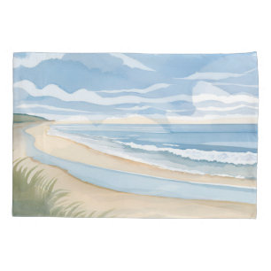 Strand Oever Wandel Kust Oceaan Aquarel Kussensloop