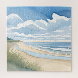 Strand Oever Wandel Kust Oceaan Aquarel Legpuzzel
