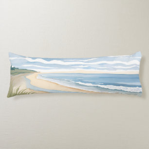 Strand Oever Wandel Kust Oceaan Aquarel Lichaamskussen