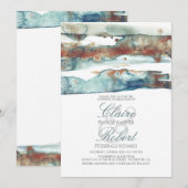  strand onderwater Waterverf Splash Wedding Kaart (Voorkant / Achterkant)