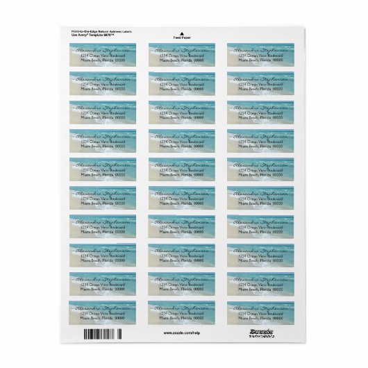 Strand Ontspanning Ocean Uitzicht Spa Wit Zand Etiket (Full Sheet)