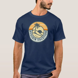 Strand ontwerp logo op T-shirt
