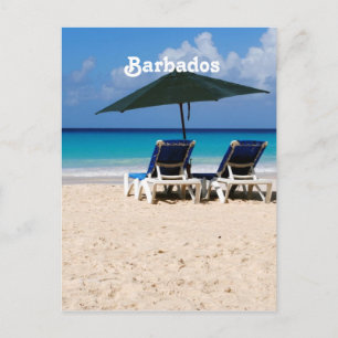 strand op Barbados Briefkaart
