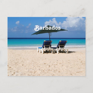 strand op Barbados Briefkaart