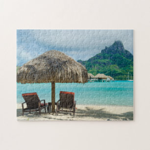 strand op Bora Bora jigzaag puzzel