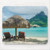 strand op Bora Bora mousepad Muismat (Voorkant)