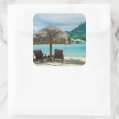 Strand op Bora Bora sticker (Tas)