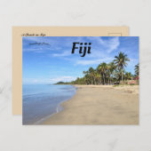 Strand op Fiji Briefkaart (Voorkant / Achterkant)
