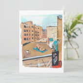 Strand op het dak van de stad kaart (Staand voorkant)